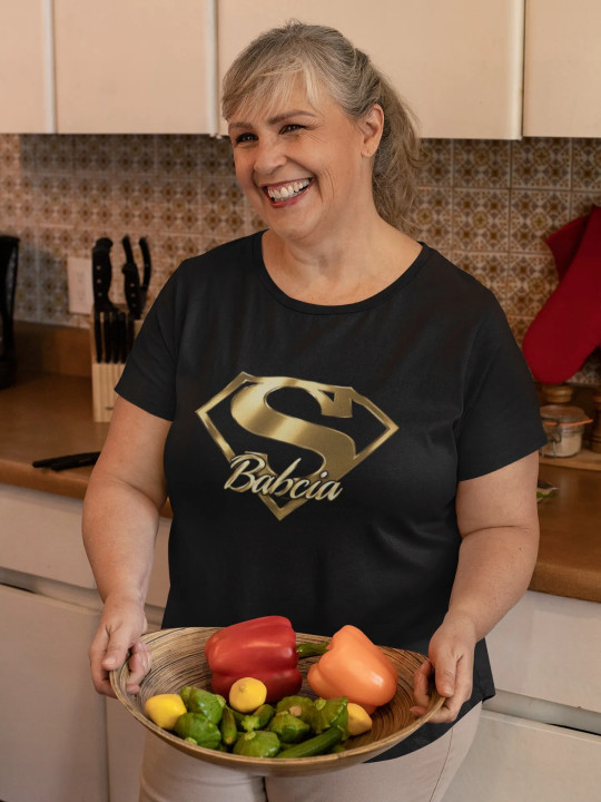 Koszulka damska na Dzień Babci Super Babcia prezent dla Babci T-shirt — zdjęcie 2