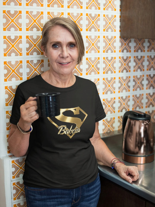 Koszulka damska na Dzień Babci Super Babcia prezent dla Babci T-shirt — zdjęcie 3