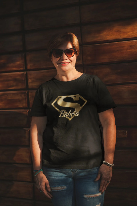 Koszulka damska na Dzień Babci Super Babcia prezent dla Babci T-shirt — zdjęcie 4
