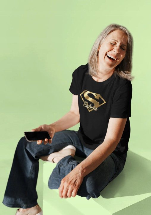 Koszulka damska na Dzień Babci Super Babcia prezent dla Babci T-shirt — zdjęcie 5
