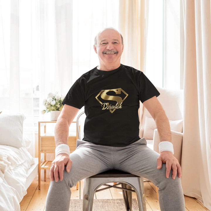 Koszulka męska na Dzień Dziadka Super Dziadek prezent dla dziadka T-shirt — zdjęcie 2