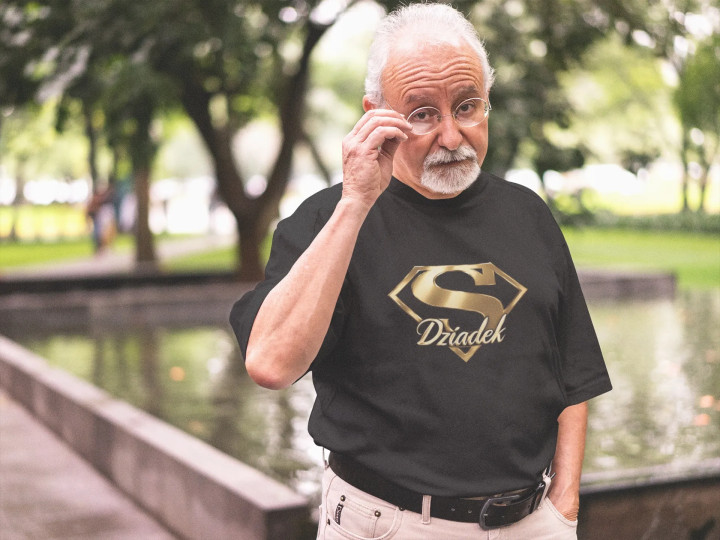 Koszulka męska na Dzień Dziadka Super Dziadek prezent dla dziadka T-shirt — zdjęcie 5