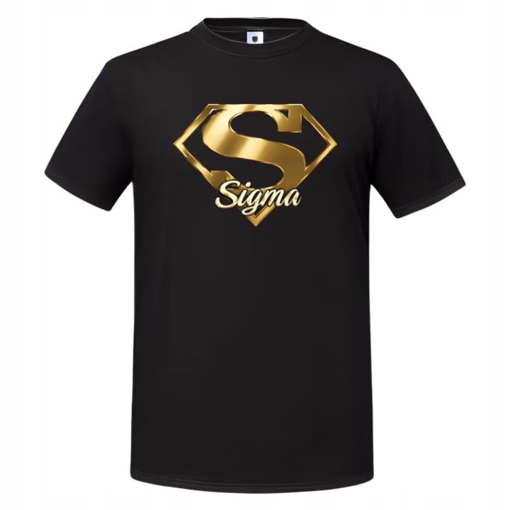 Koszulka męska SUPER SIGMA symbol sukcesu i wybitności prezent t-shirt