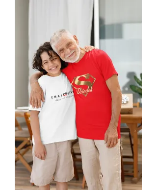 Koszulka męska na Dzień Dziadka Super Dziadek prezent dla dziadka T-shirt