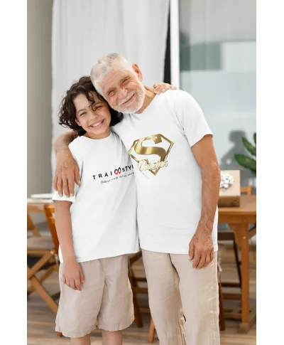 Koszulka męska na Dzień Dziadka Super Dziadek prezent dla dziadka T-shirt