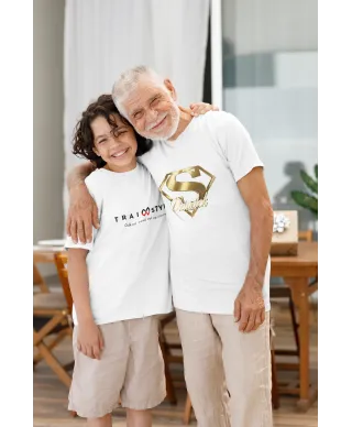Koszulka męska na Dzień Dziadka Super Dziadek prezent dla dziadka T-shirt