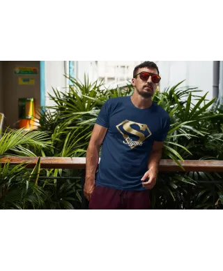 Koszulka męska SUPER SIGMA symbol sukcesu i wybitności prezent t-shirt