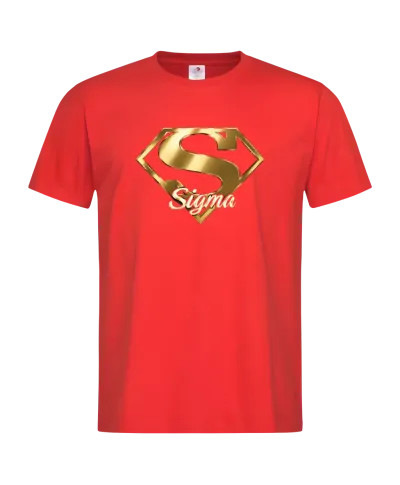 Koszulka męska SUPER SIGMA symbol sukcesu i wybitności prezent t-shirt
