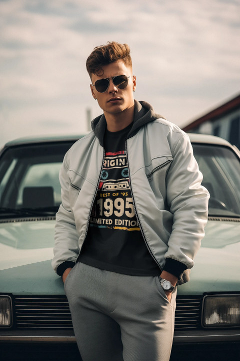 Koszulka męska prezent na 30 urodziny dla mężczyzny faceta Original 1995 — zdjęcie 4