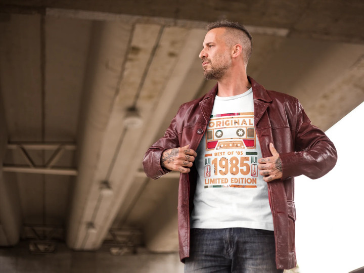Koszulka męska prezent na 40 urodziny dla mężczyzny faceta Original 1985 — zdjęcie 4