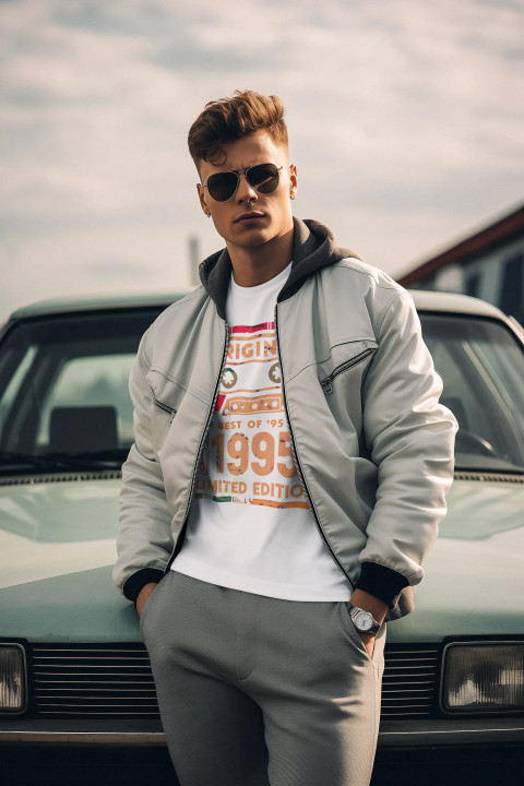 Koszulka męska prezent na 30 urodziny dla mężczyzny faceta Original 1995 — zdjęcie 5
