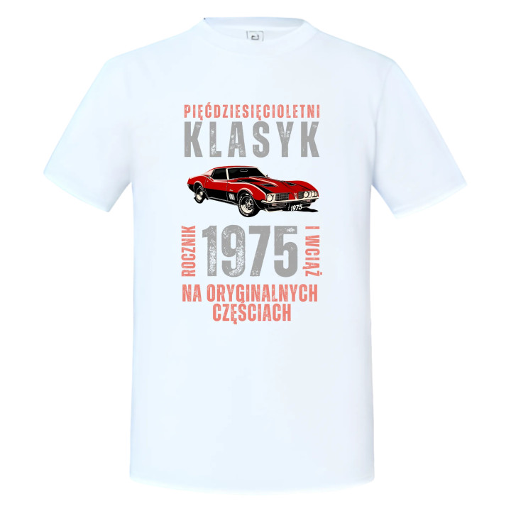 Koszulka męska prezent na 50 urodziny Klasyk na Oryginalnych Częściach 1975