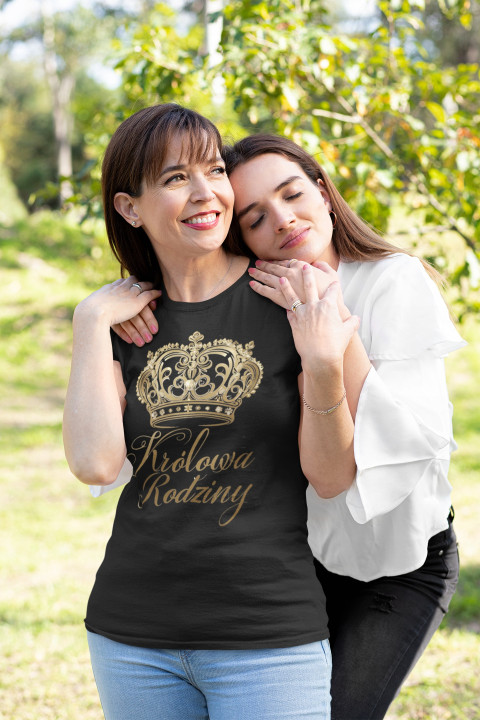 Koszulka damska Królowa Rodziny prezent dla mamy kobiety T-shirt damski — zdjęcie 2