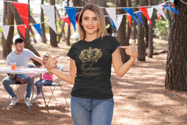 Koszulka damska Królowa Rodziny prezent dla mamy kobiety T-shirt damski — zdjęcie 3