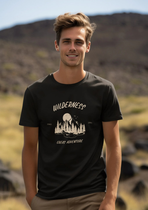 Koszulka męska Wilderness - Wielka Przygoda w Górach t-shirt góry — zdjęcie 2
