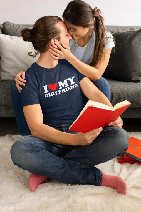 Zestaw koszulek dla par I LOVE MY GIRLFRIEND BOYFRIEND prezent Walentynki — zdjęcie 5