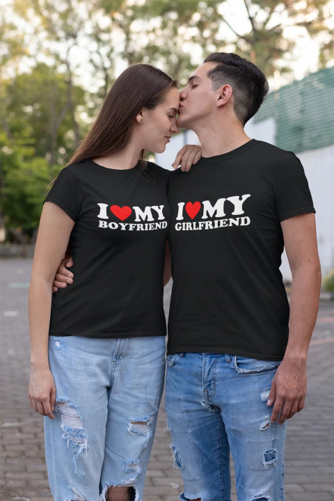 Koszulka damska I LOVE MY BOYFRIEND prezent dla niej na walentynki — zdjęcie 6