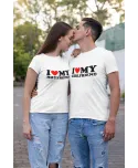 Koszulka damska I LOVE MY BOYFRIEND prezent dla niej na walentynki