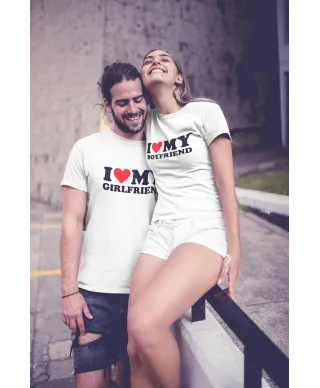 Koszulka damska I LOVE MY BOYFRIEND prezent dla niej na walentynki