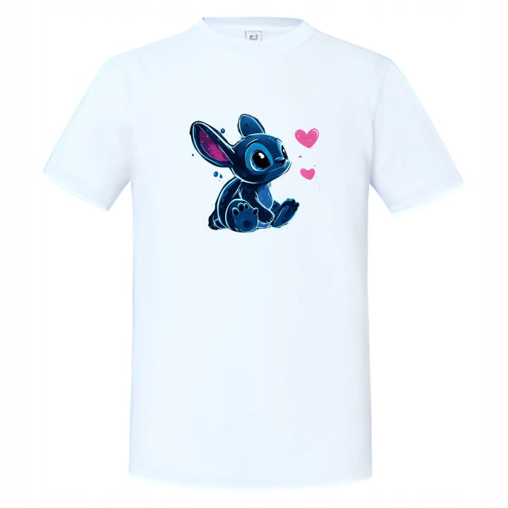Koszulka męska zakochany Stitch Walentynkowy Prezent dla Niego