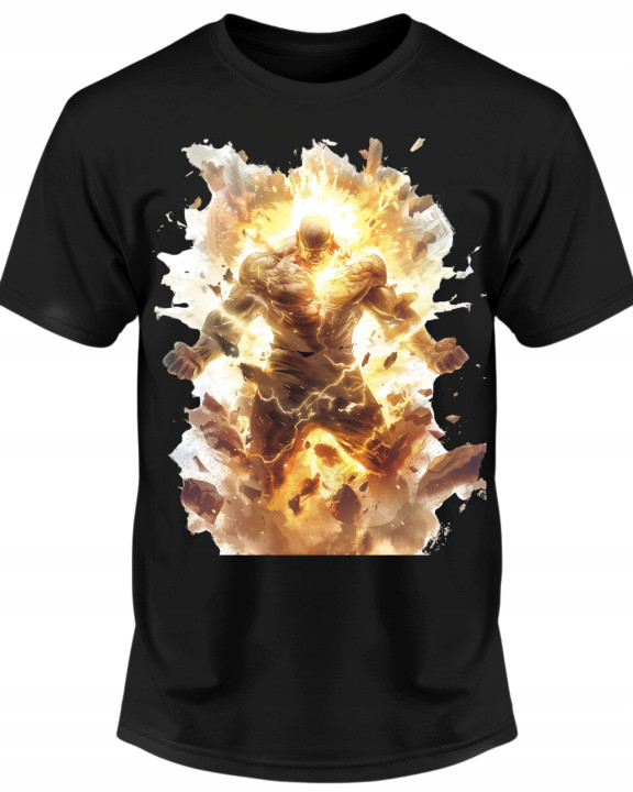 Koszulka męska Eksplozja Mocy siła i energia T-shirt męski — zdjęcie 2