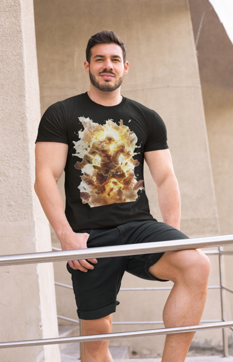 Koszulka męska Eksplozja Mocy siła i energia T-shirt męski — zdjęcie 3