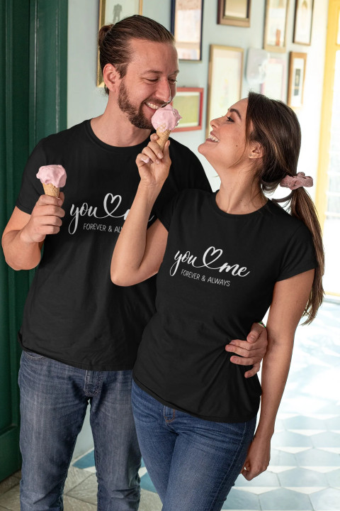 Koszulka męska You & Me - Forever & Always prezent na walentynki — zdjęcie 5