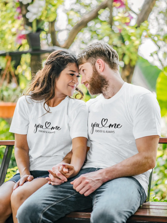 Koszulka damska You & Me - Forever & Always prezent na walentynki — zdjęcie 2