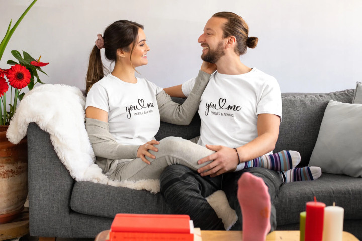 Koszulka damska You & Me - Forever & Always prezent na walentynki — zdjęcie 3