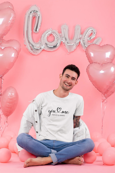 Koszulka męska You & Me - Forever & Always prezent na walentynki — zdjęcie 6