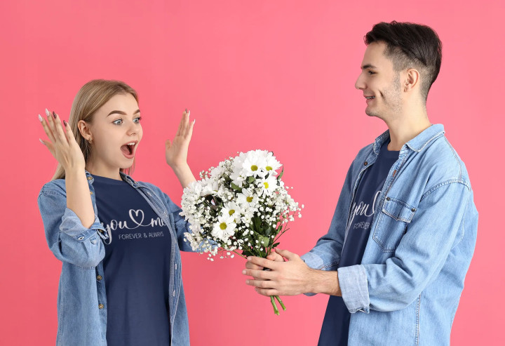 Zestaw koszulek dla par You & Me - Forever & Always prezent na walentynki — zdjęcie 2