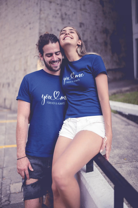 Zestaw koszulek dla par You & Me - Forever & Always prezent na walentynki — zdjęcie 3