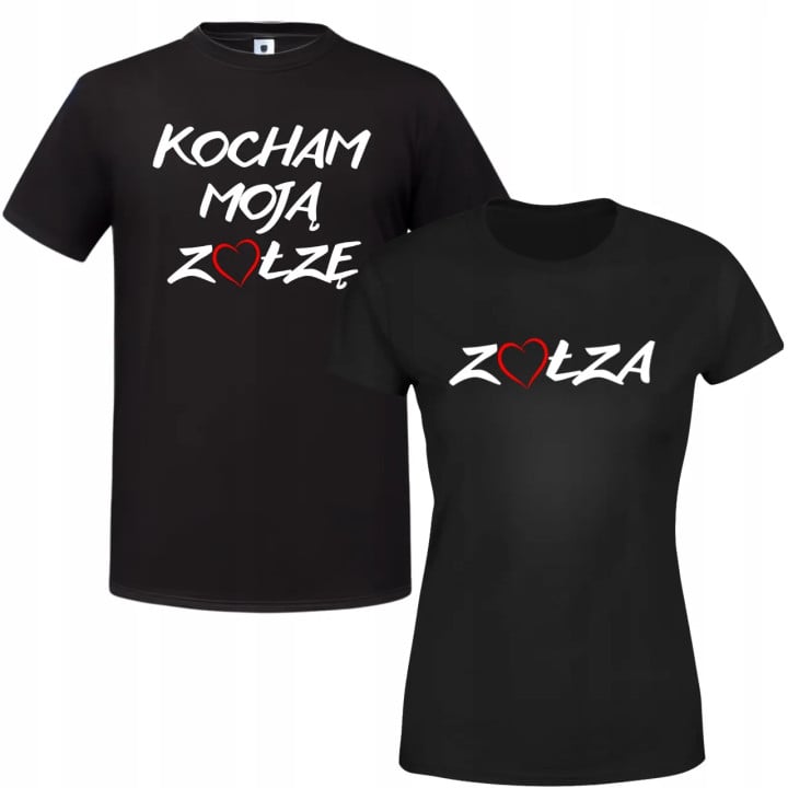 Zestaw koszulek dla par Kocham moją Zołzę Zołza prezent na Walentynki
