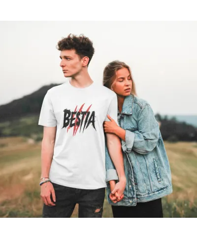 Koszulka męska „BESTIA” - drapieżny styl Prezent dla niego na Walentynki