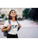 Koszulka damska mapa świata kompas dla podróżnika T-shirt damski