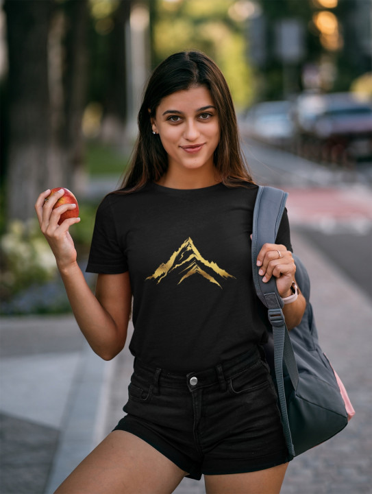 Koszulka damska Złote Góry szczyty dla miłośników gór T-shirt damski — zdjęcie 4