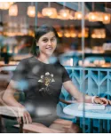 Koszulka damska Złoty Kwiat subtelny elegancki t-shirt damski