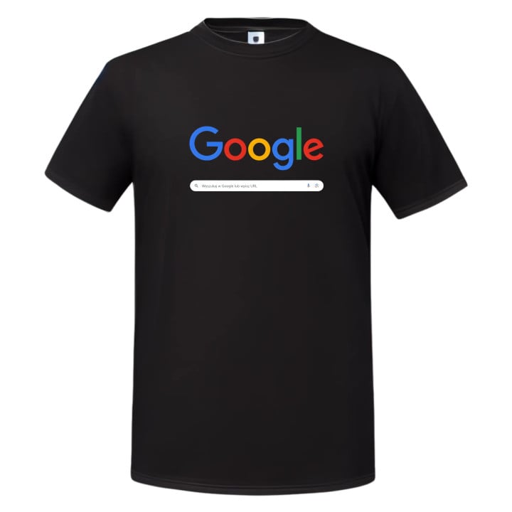 Koszulka męska z nadrukiem człowiek wyszukiwarka Google t-shirt męski