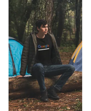 Koszulka męska z nadrukiem człowiek wyszukiwarka Google t-shirt męski
