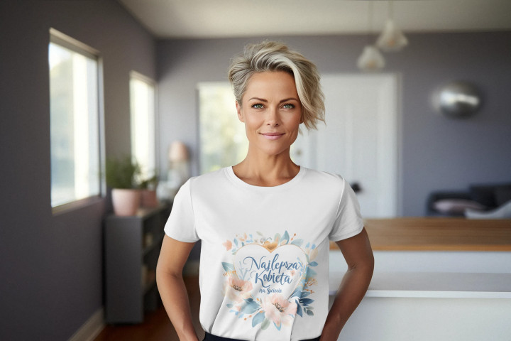 Koszulka Najlepsza Kobieta na Świecie prezent na Dzień Kobiet t-shirt — zdjęcie 4