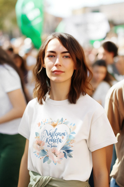 Koszulka Najlepsza Kobieta na Świecie prezent na Dzień Kobiet t-shirt — zdjęcie 5