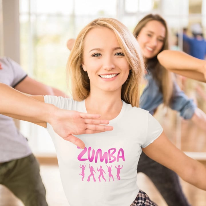 Koszulka damska ZUMBA taniec fitness energiczny t-shirt na trening — zdjęcie 2