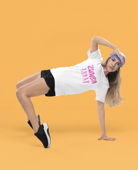 Koszulka damska ZUMBA taniec fitness energiczny t-shirt na trening — zdjęcie 4