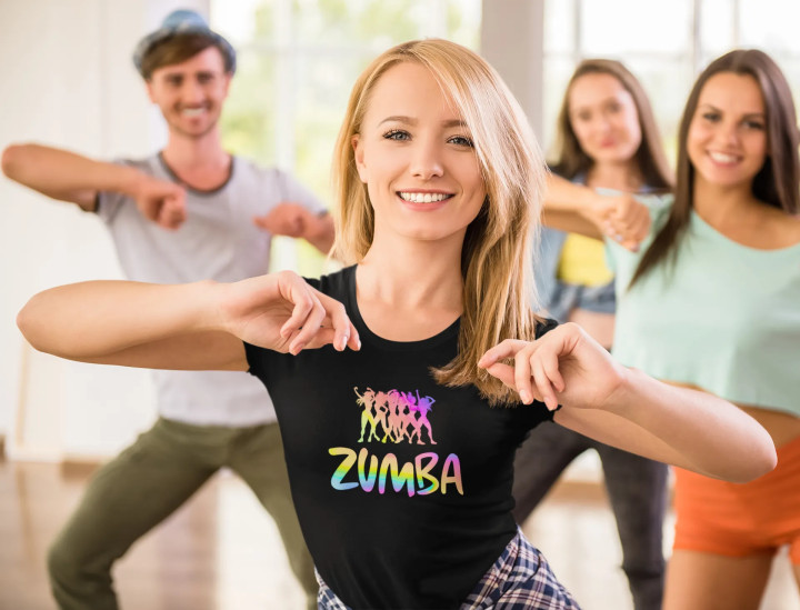 Koszulka damska ZUMBA dla kobiet kochających taniec i fitness t-shirt — zdjęcie 3