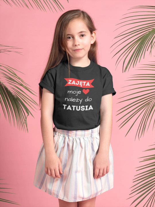 Koszulka dziecięca Zajęta, moje serce należy do Tatusia dla Córki — zdjęcie 5