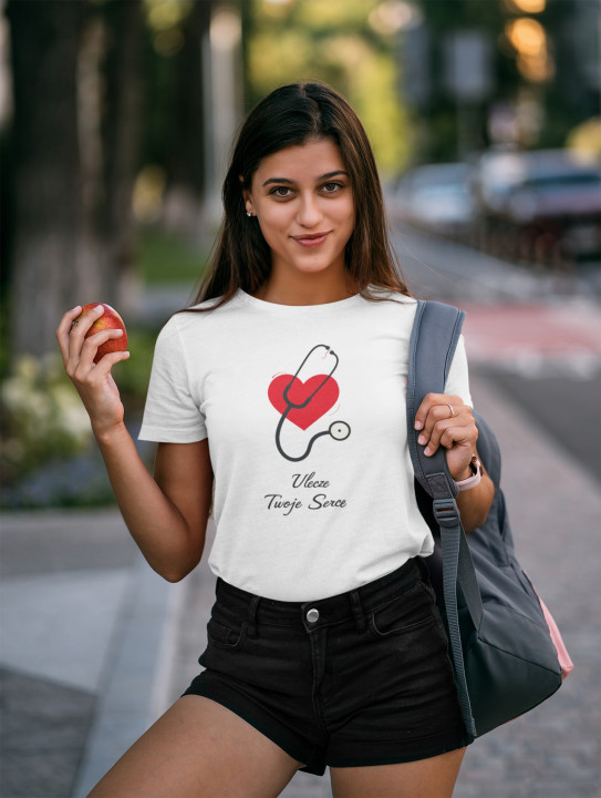Koszulka damska Uleczę Twoje Serce T-shirt damski — zdjęcie 3