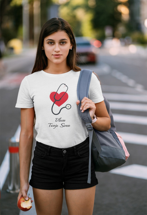 Koszulka damska Uleczę Twoje Serce T-shirt damski — zdjęcie 4