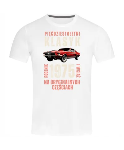 Koszulka męska prezent na 40 50 60 70 urodziny Klasyk Mustang Wpisz Rocznik