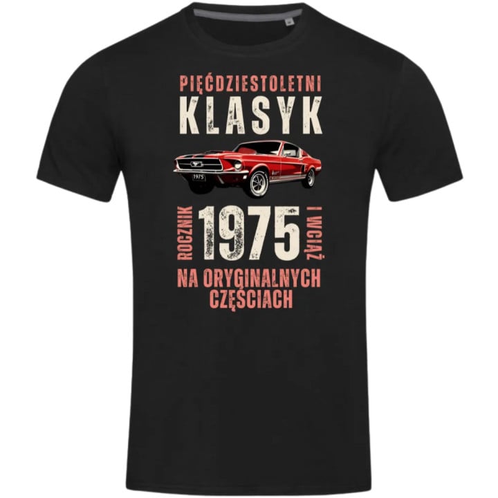 Koszulka męska prezent na 40 50 60 70 urodziny Klasyk Mustang Wpisz Rocznik