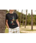 Koszulka męska abstrakcyjny wzór eksplozja muzyki i kolorów T-shirt męski
